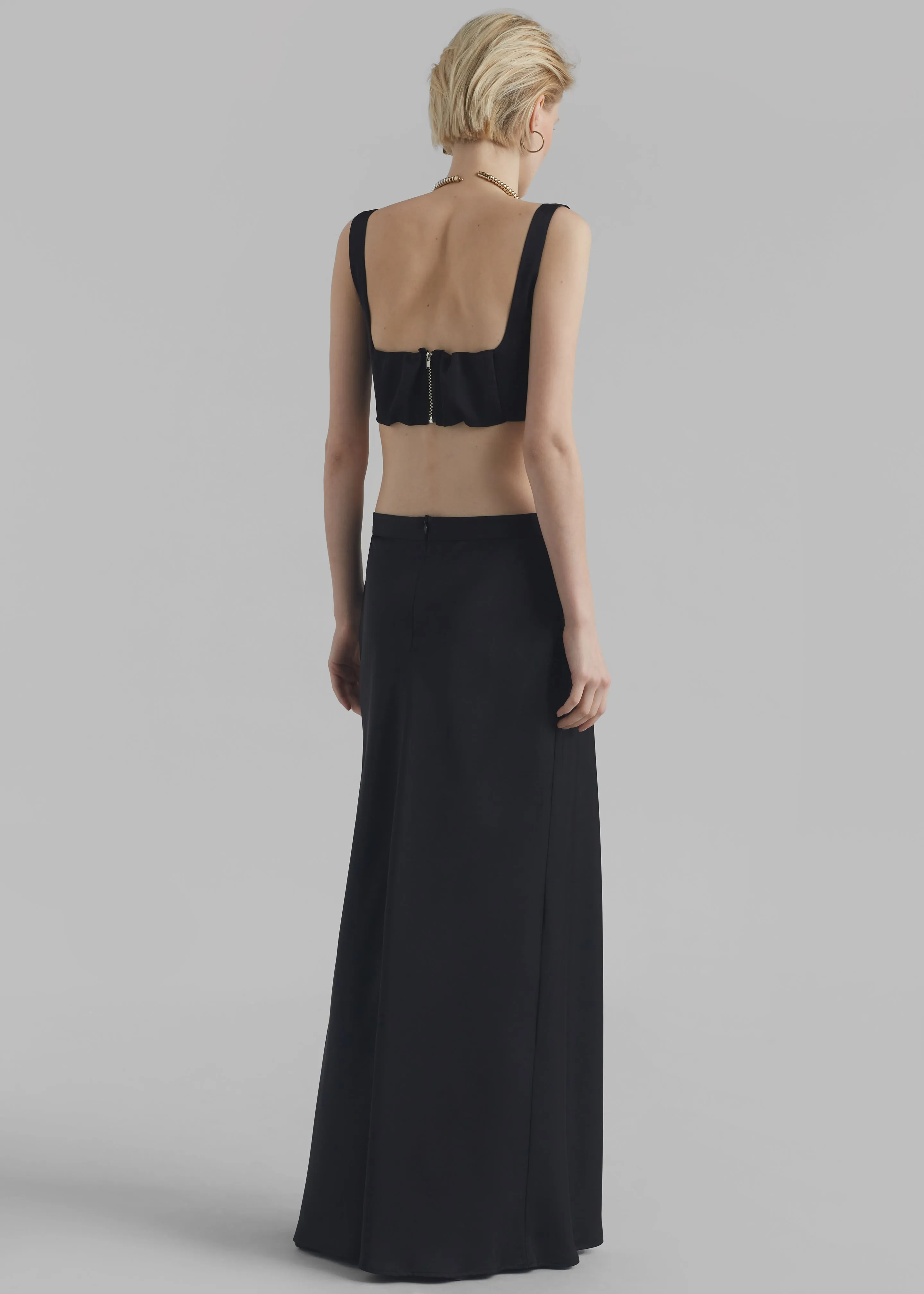 Ada Satin Skirt - Black