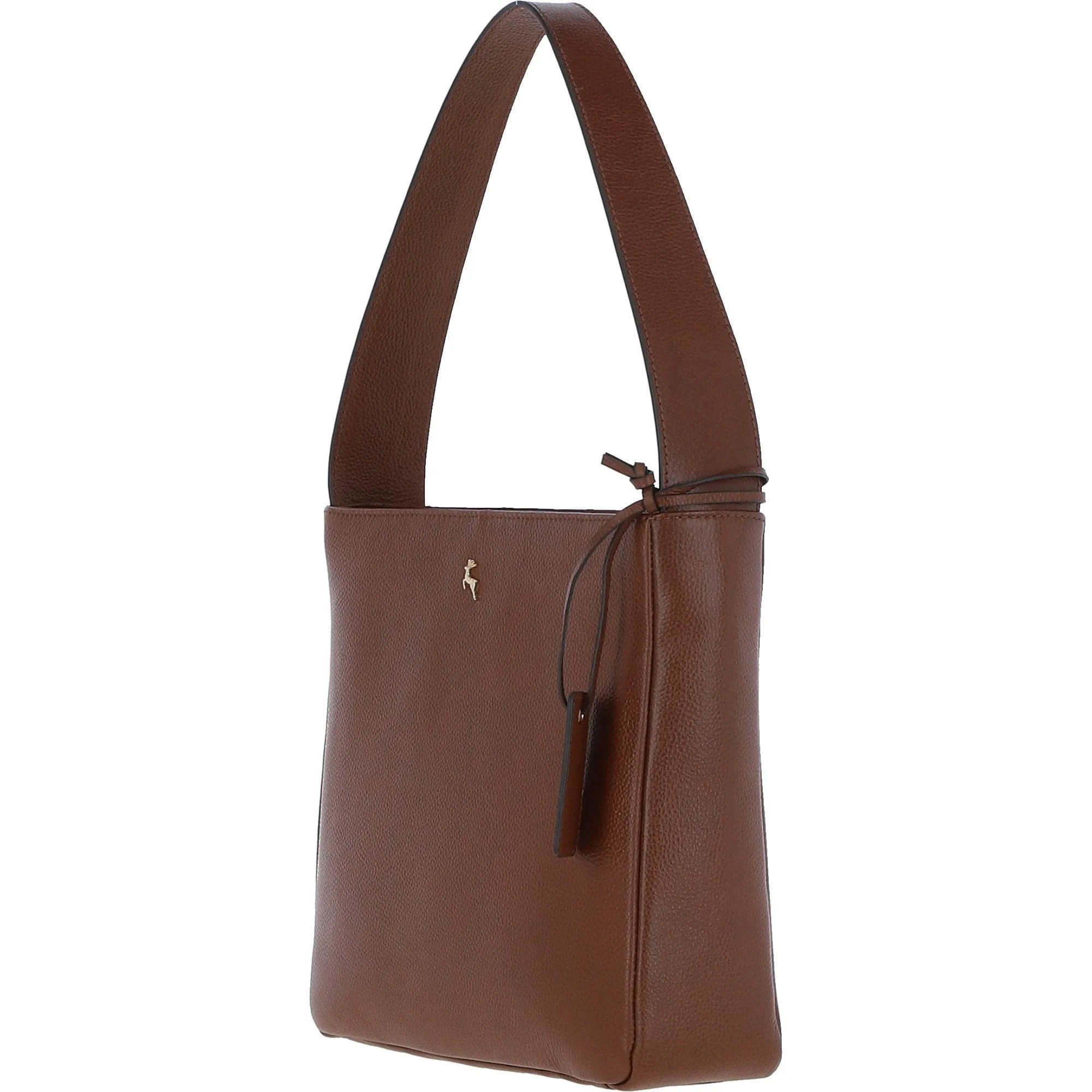 Ashwood Real Leather Hobo Shoulder Bag 2 Tone Tan: 64202