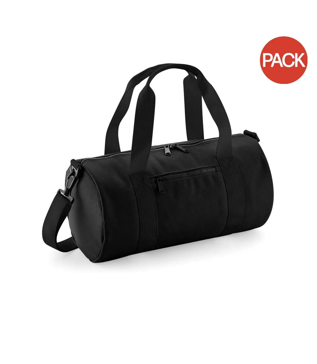 Bagbase Mini Barrel Shoulder Bag (Pack of 2) (Black/Black) (One Size) - UTBC4426