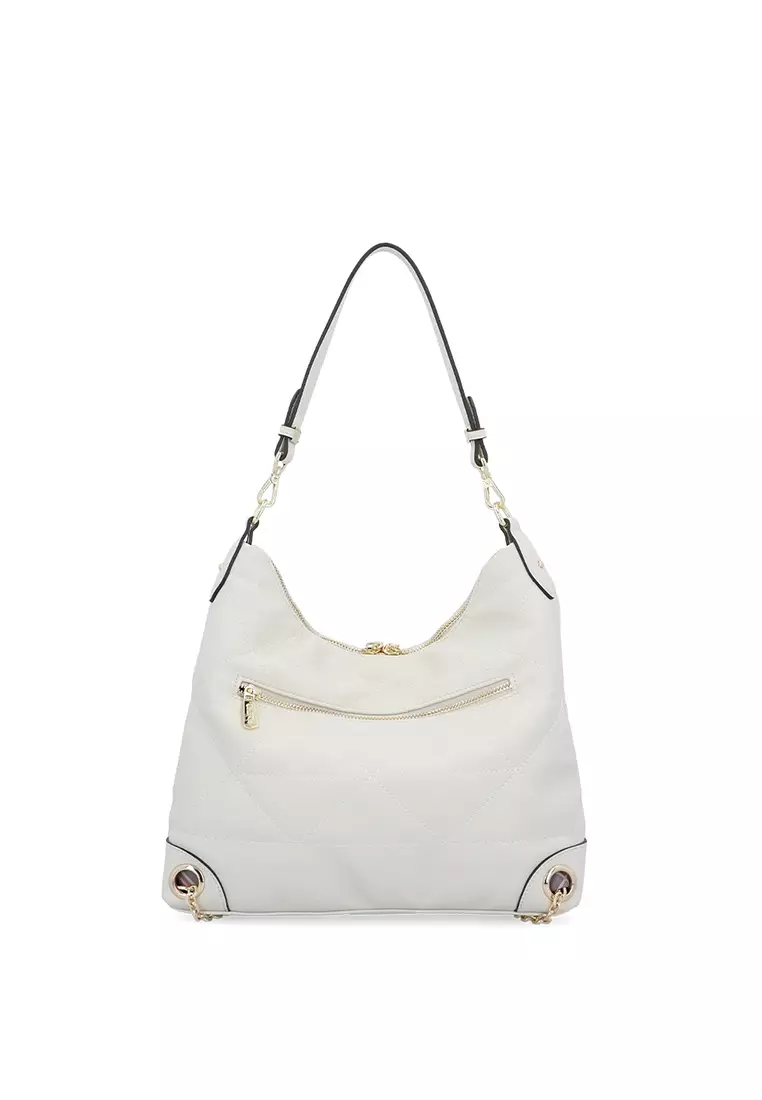 Carlo Rino Logogram 2-Way Backpack - Beige