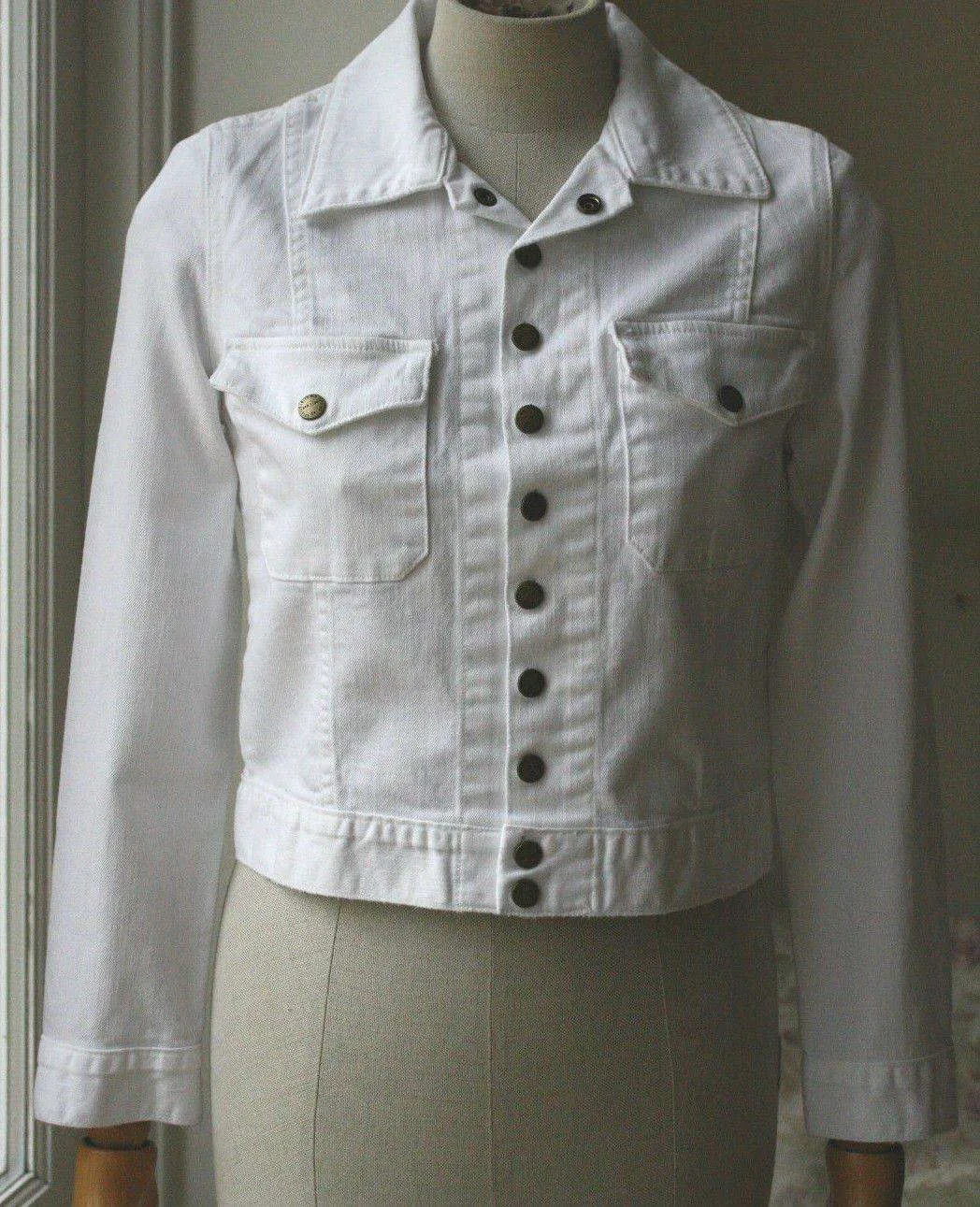 CURRENT/ELLIOTT THE SNAP JACKET IN SUGAR 1 UK 8