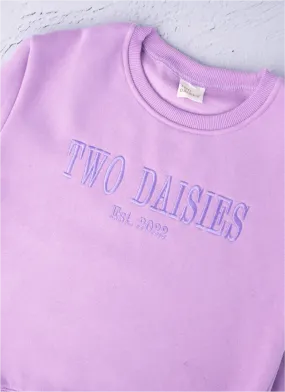 Embroidery Sweater Purple