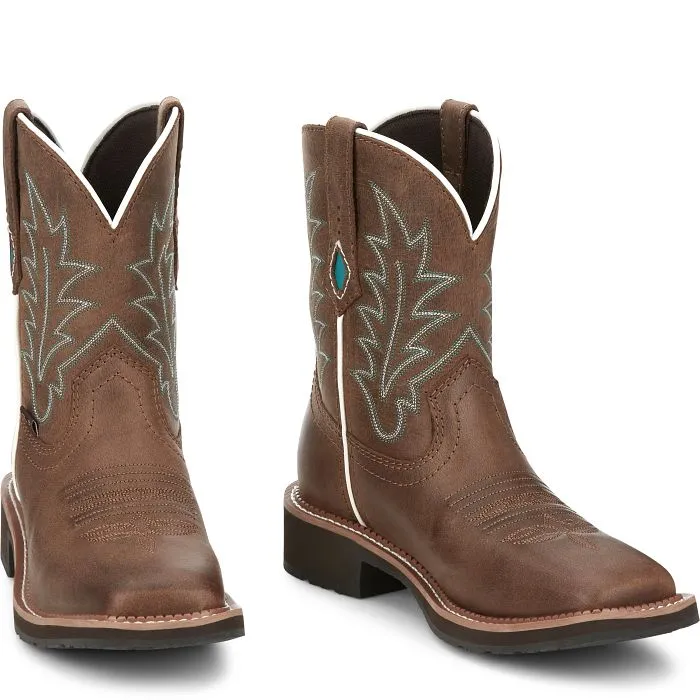 Justin 8 Ema Square Toe Western Boot