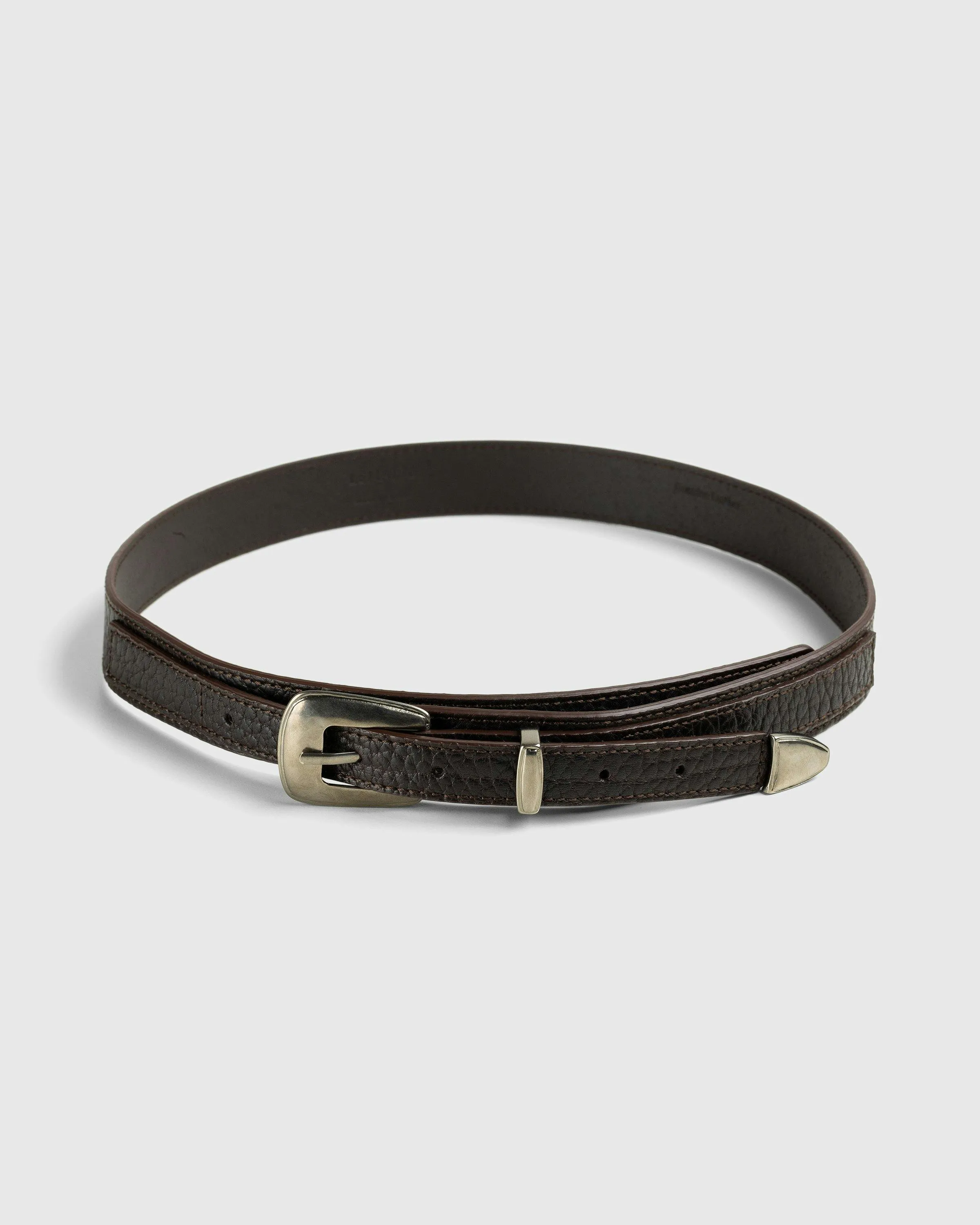 Lemaire – Minimal Western Belt Dark Brown | Highsnobiety Shop