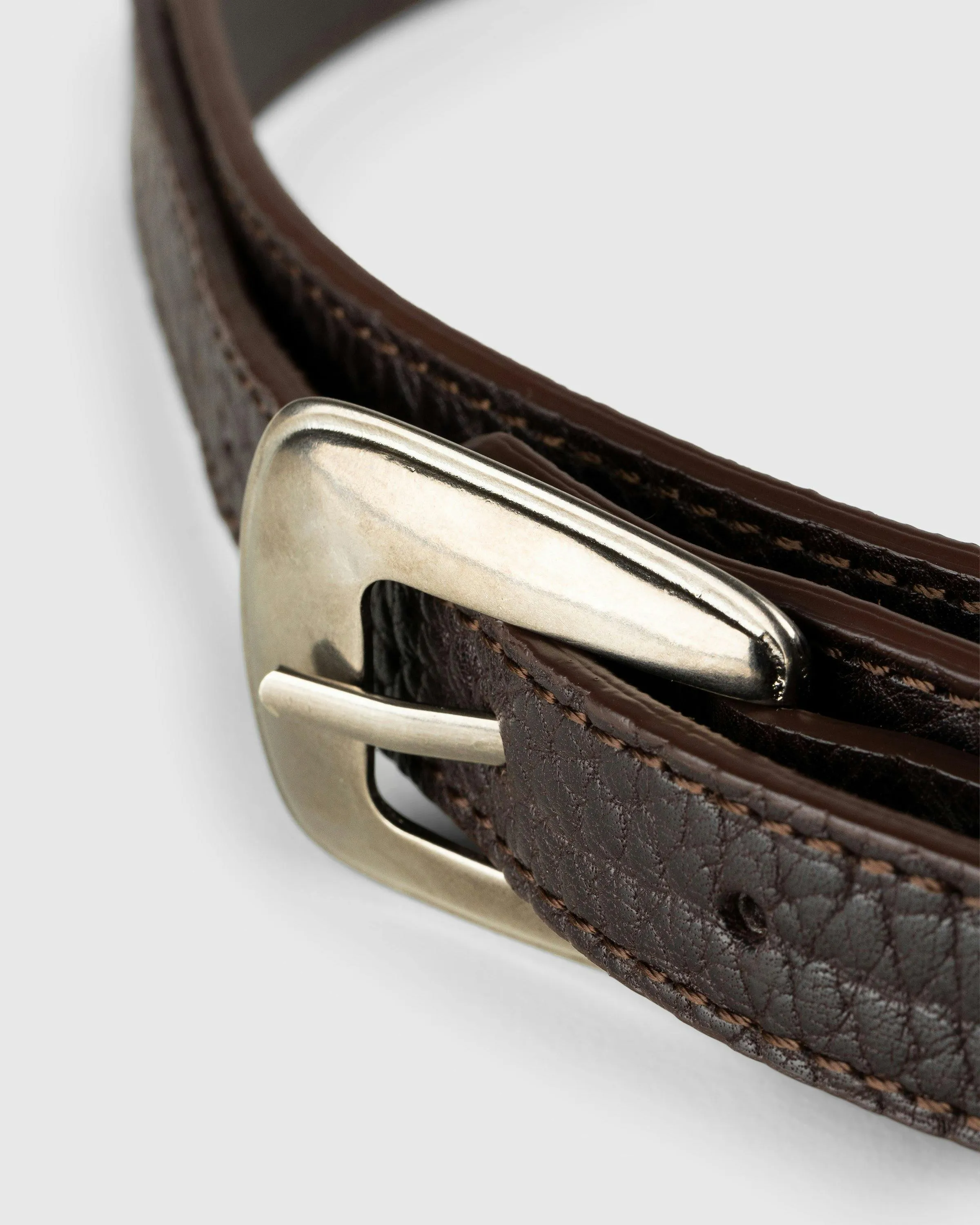 Lemaire – Minimal Western Belt Dark Brown | Highsnobiety Shop
