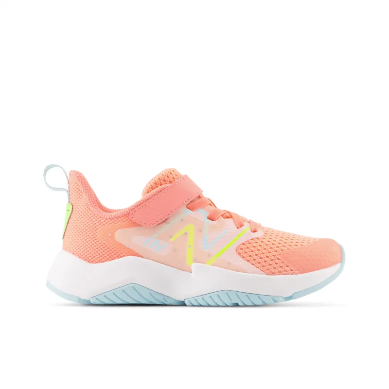 New Balance Youth Girls Rave Run V2 Bungee Lace with Top Strap - YTRAVGH2 (Wide)