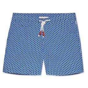 Orlebar Brown - Standard Castell Swim Shorts in Blue/White