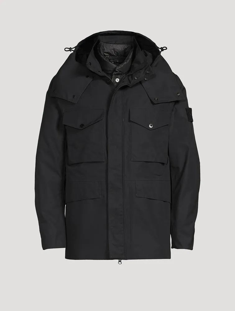 STONE ISLAND O O-Ventile Ghost Piece Hooded Jacket