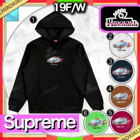 Supreme  |Unisex Street Style Collaboration Logo Skater Style Hoodies