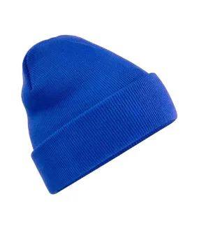 Unisex original cuffed beanie winter hat bright royal blue Beechfield