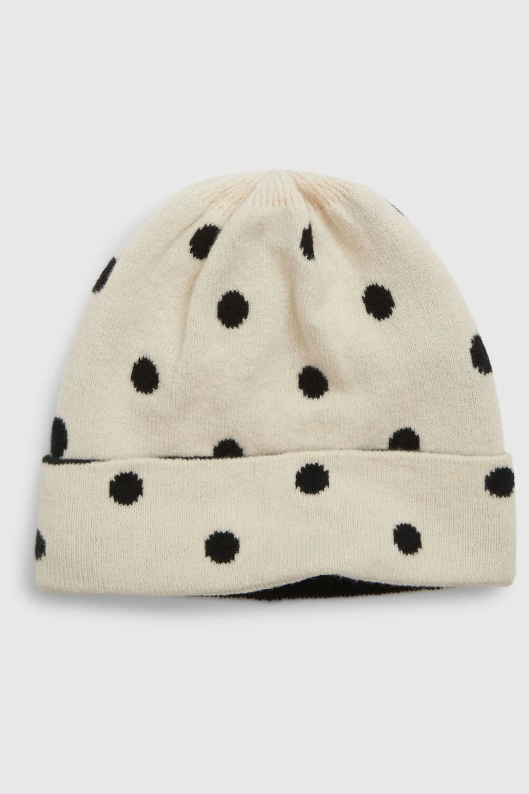 White Dot Adults CashSoft Rib Beanie