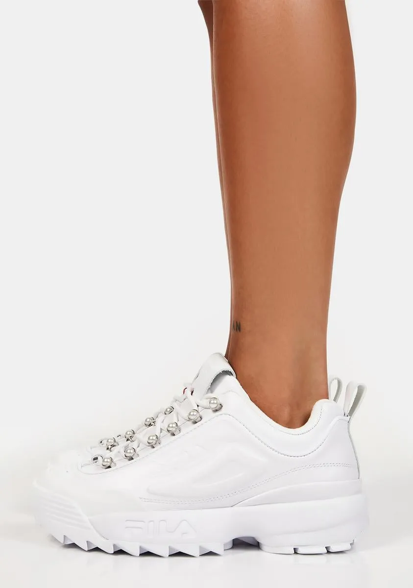 White Pearl Disruptor Zero Sneakers-