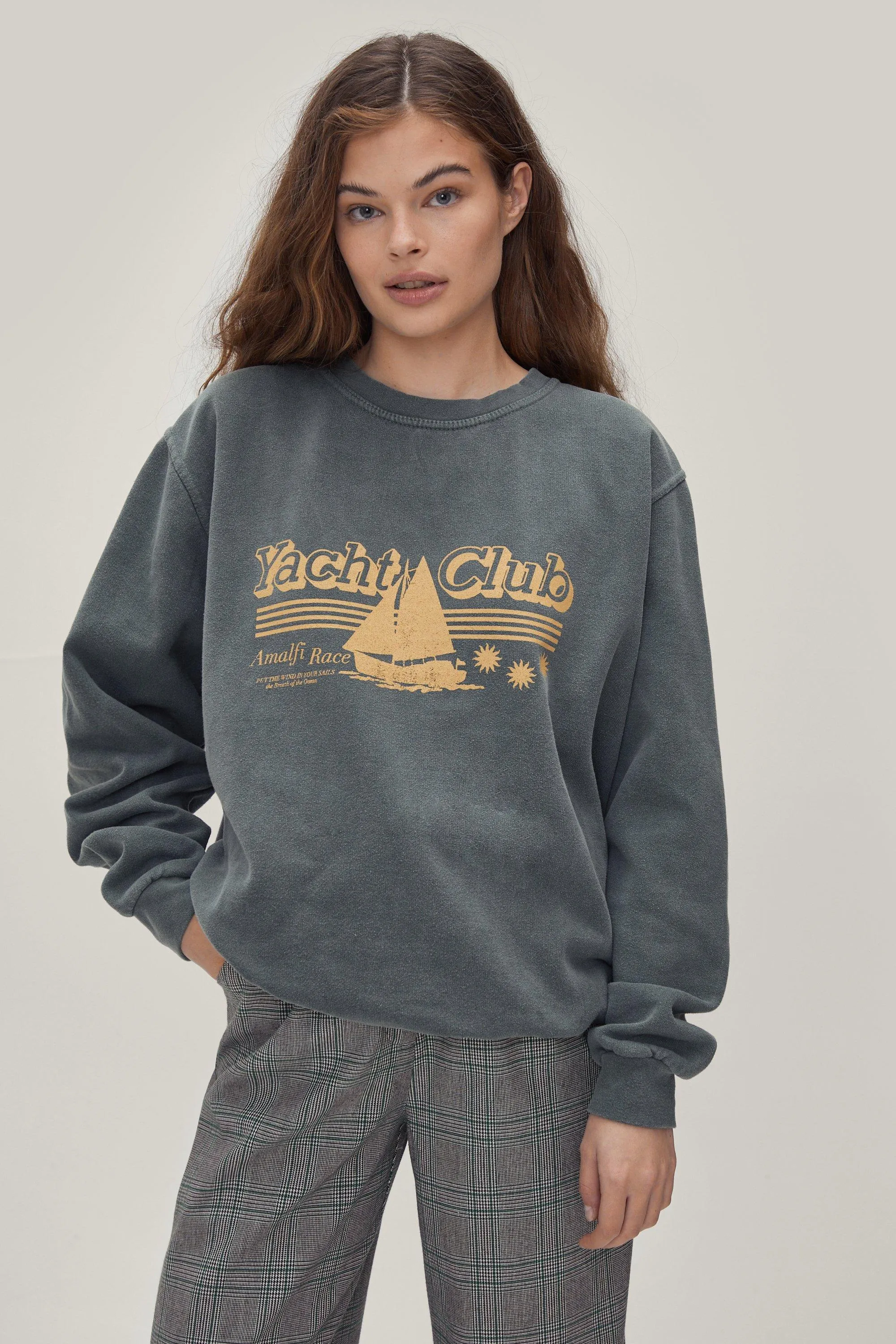 Yacht Club Overdyed Graphic Sweatshirt