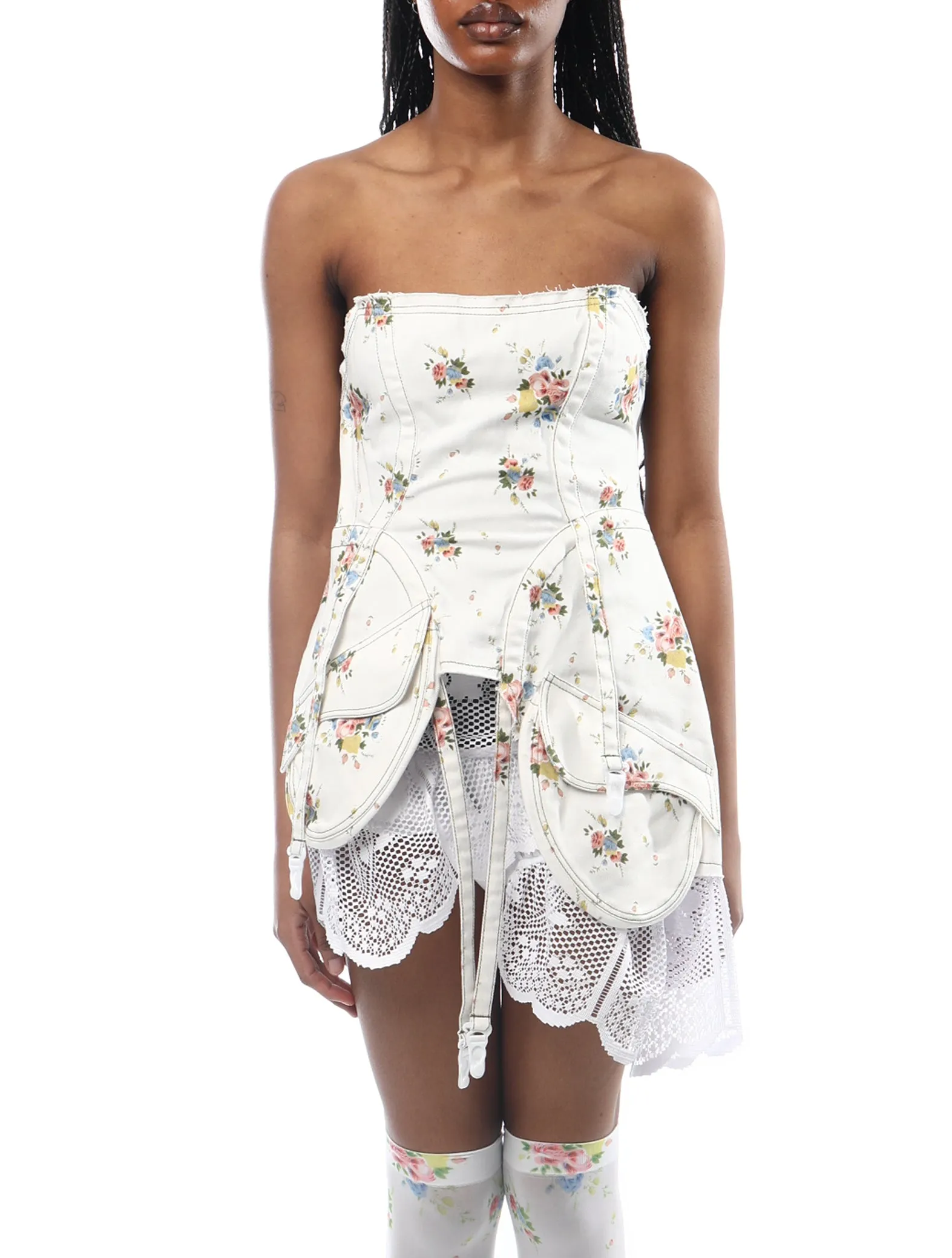 Yuhan Wang Floral Denim Pocket Camisole