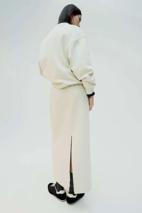 ZARA  |CLEAN INTERLOCK PLUSH SWEATSHIRT